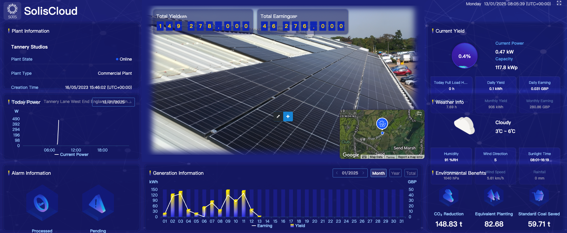 Join the Ultimate Creative Hub: Offices at Tannery Studios 14 Image of the Solis Cloud Dashboard